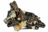 Black Tourmaline (Schorl) & Goshenite Association - Namibia #96574-1
